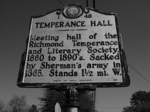 Temperance Hall Historical Marker