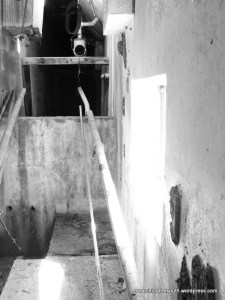 The tunnels from the pump room go all the way around the pool. I suppose they were for the pool lights and general maintenance. I didn't go in there last time and I ain't ever goin' in there. To much for me. Volunteers?